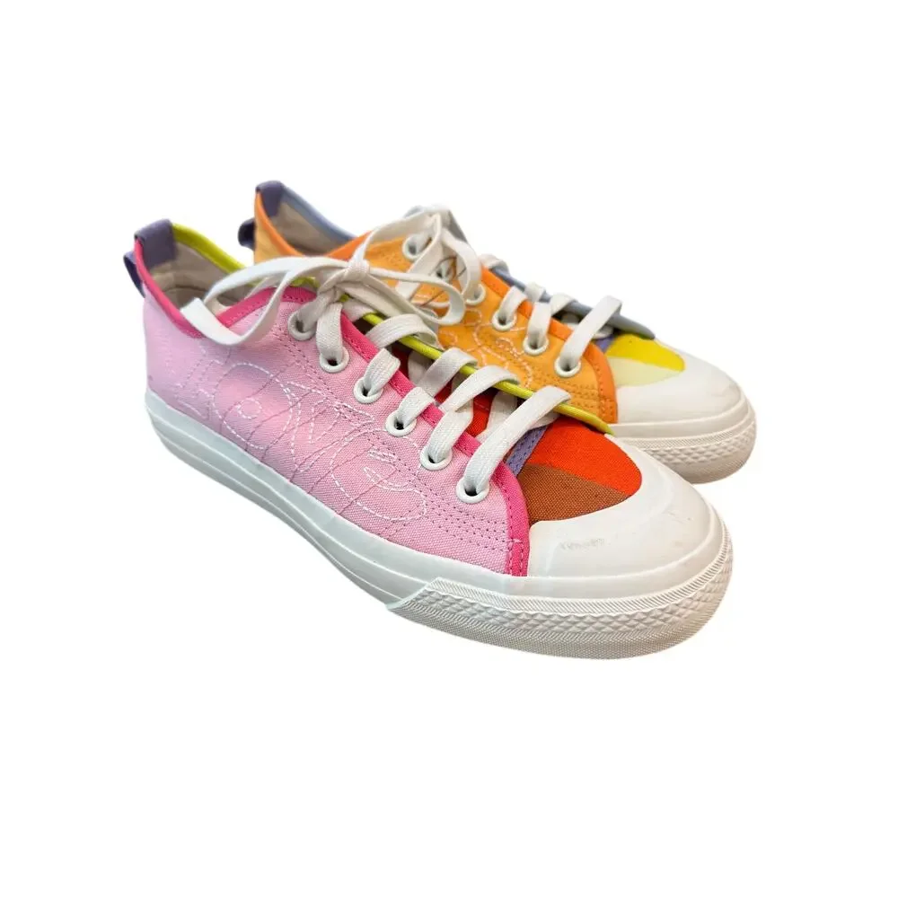 Adidas Nizza Low Pride Love Unites GW2419 M 7.5 / W 8.5 Rainbow Canvas NWT